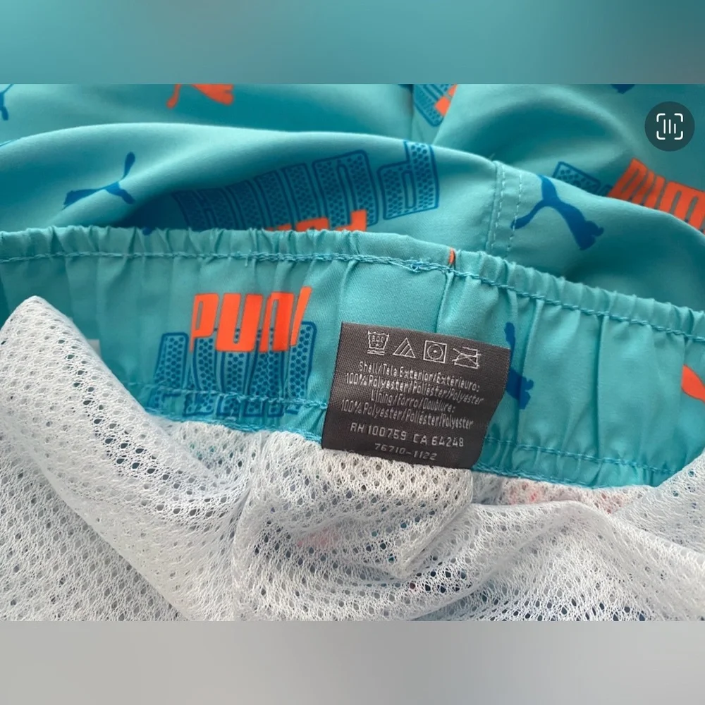 •NWT•Puma Boys Logo Swim Trunks